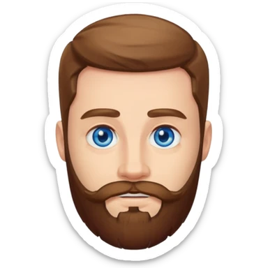 Man met een baard en felle blauwe ogen sticker