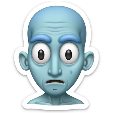 Squidward tentacles sticker