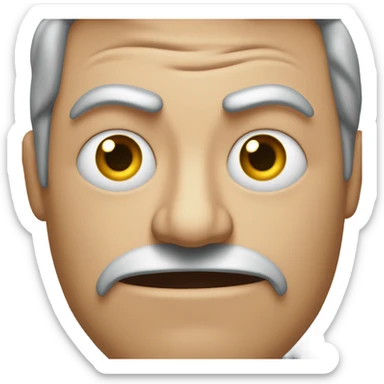 a bewildered man and a man with a ridiculous look on one's face sticker