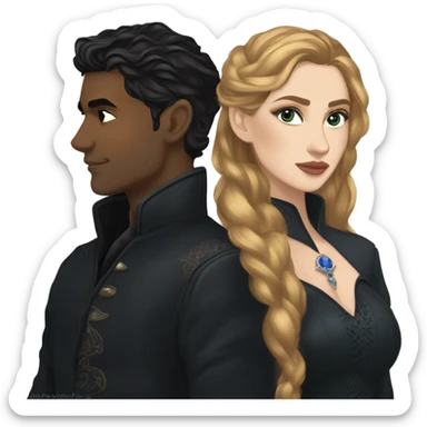 Feyre and Rhysand sticker