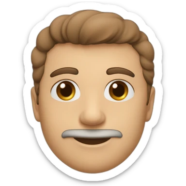 Victor couleur de peau beige tennisman cheuveux court marron yeux marrons sticker