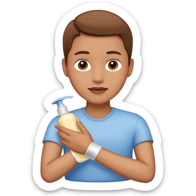 patient taking care of himself sticker