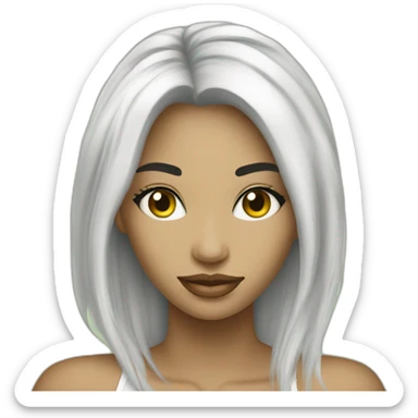 Beauty girl receive dinero sticker