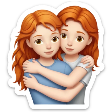 A ginger girl Higgins her friend sticker