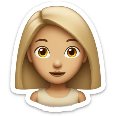 Tan asian girl sticker