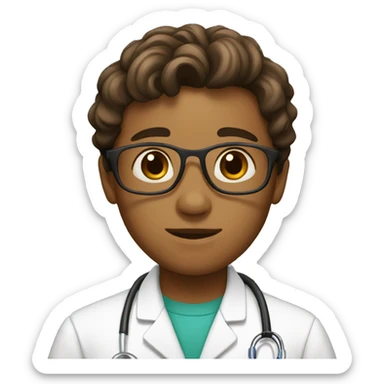light brown boy like a doctor sticker