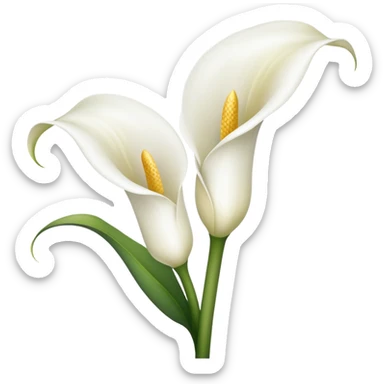 una flor cala sticker
