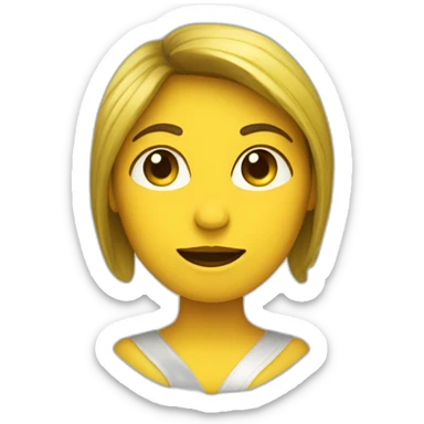 Femme qui tient une banane sticker