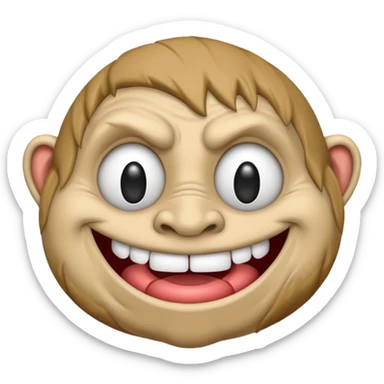 Troll face blown up sticker
