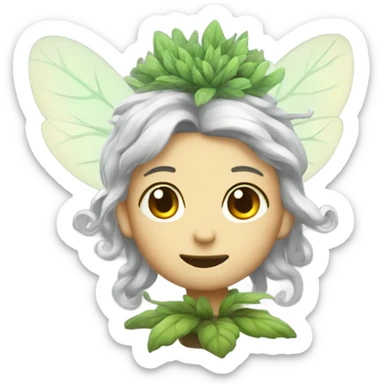 Cloud weed fairy sticker