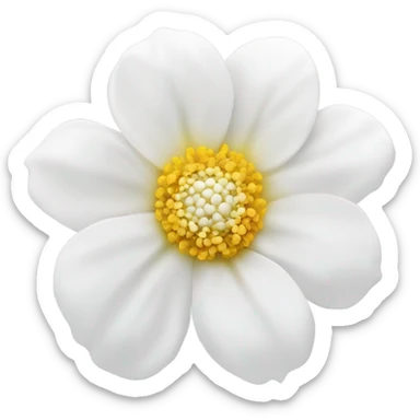Flor blanca sticker