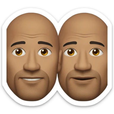 The Rock (Dwayne Johnson) face sticker