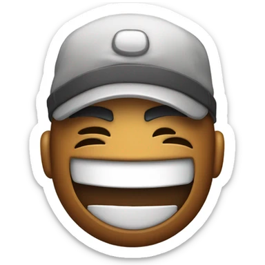 emoticon with smirking face wearing propeller hat doing rizzler pose sticker