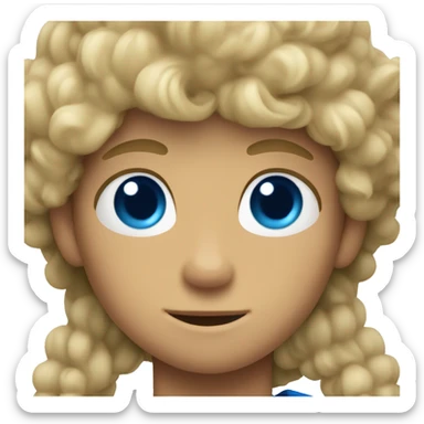 Scout boy with blue eyes and curly blond hair sticker