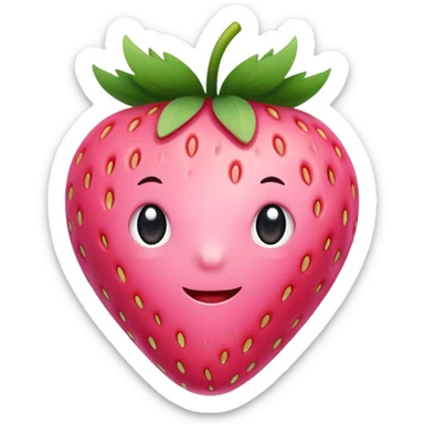 Cute pink strawberry cutcore style sticker