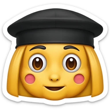 Siyah şapka sticker