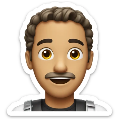 Spanish man have a surprised  sticker