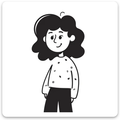 smiling girl sticker