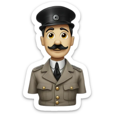 charlie chaplin as hitler sticker