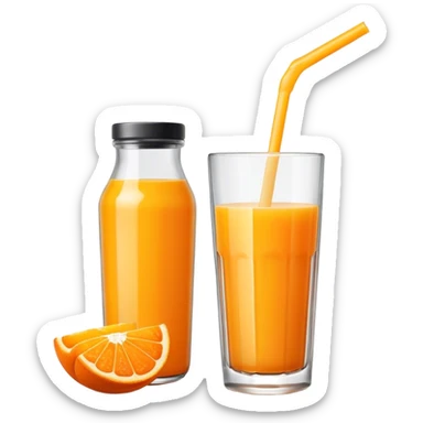 Orange juice bottle sticker