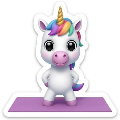 yoga doing unicorn sticker