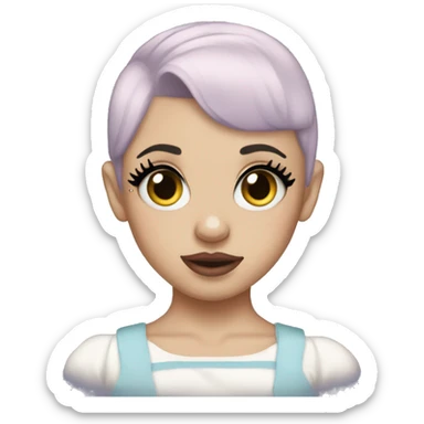 Melanie Martinez with a shaved head  sticker