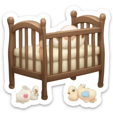Baby crib sticker