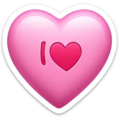 Heart pink  with text I love you sticker
