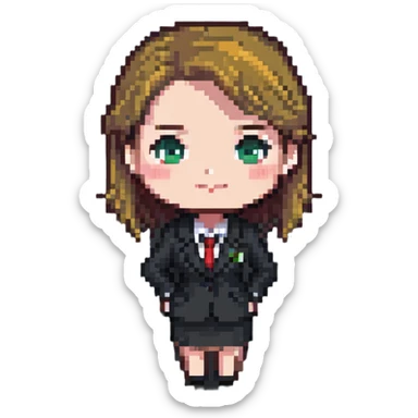chibi businesswoman in office attire sticker