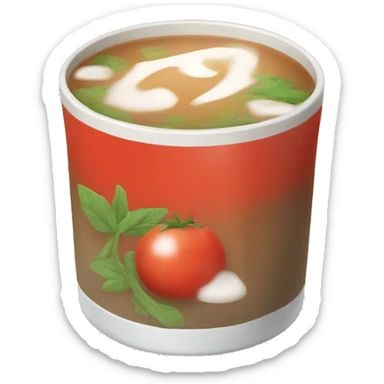 Miso soup tomato cola flavored drink sticker