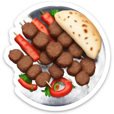 Bosnian national dish cevapi  sticker
