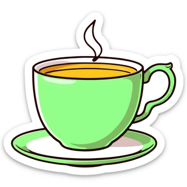 tea cup sticker