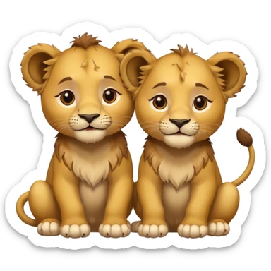 a lion cup twins  sticker
