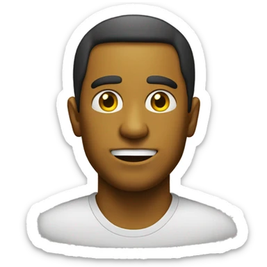 sólo un emoji clásico amarillo que usa un manto de tela que crubre todo su cuerpo, sólo se deja ver su ojo sticker