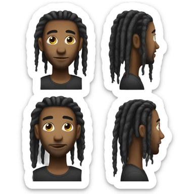 A bigback with dreads that is tall sticker