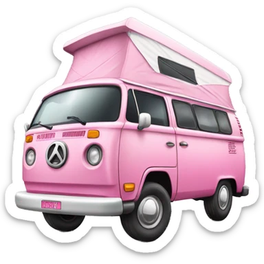 Pink camper van sticker