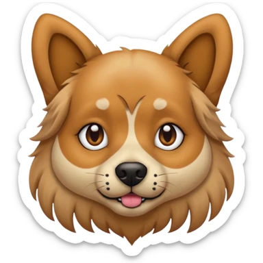 the face of a hip dog with piercings sticker