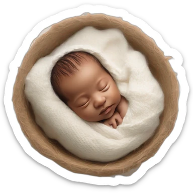 Newborn photography sticker
