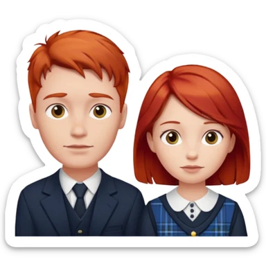 scottish family with son and daughter sticker