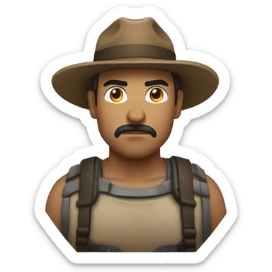 hombre fuerte sticker