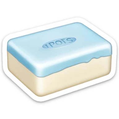 white soap sticker