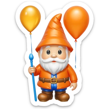   jeff koons halloween garden gnome inflatable balloon art sticker