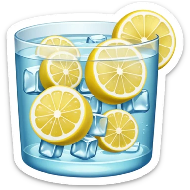 ice cubes of lemonade sticker