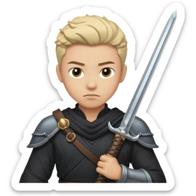 forgive by placing a sword on enemies shoulder sticker