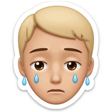 majorly just a face of one of the characters from TUYU's songs, looking sad sticker