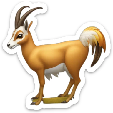 Springbok sitting on top of a rooster sticker