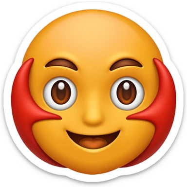 Guaxinim  vermelho alaranjado  sticker