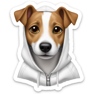 Jack Russell in hoodie   sticker