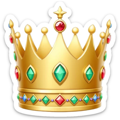 crown with happy birthday on it sticker