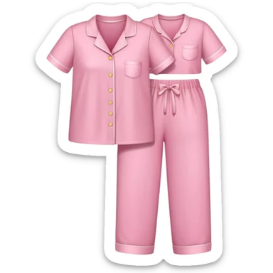 only a pink blouse and pants pijama without a girl, straightened up. Without any person sticker